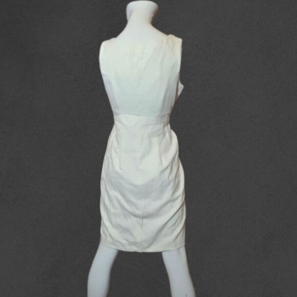 Professional Desk to Dinner LIZ CLAIBORNE White Sleeveless Dress NWT sz 8 - Picture 2 of 8